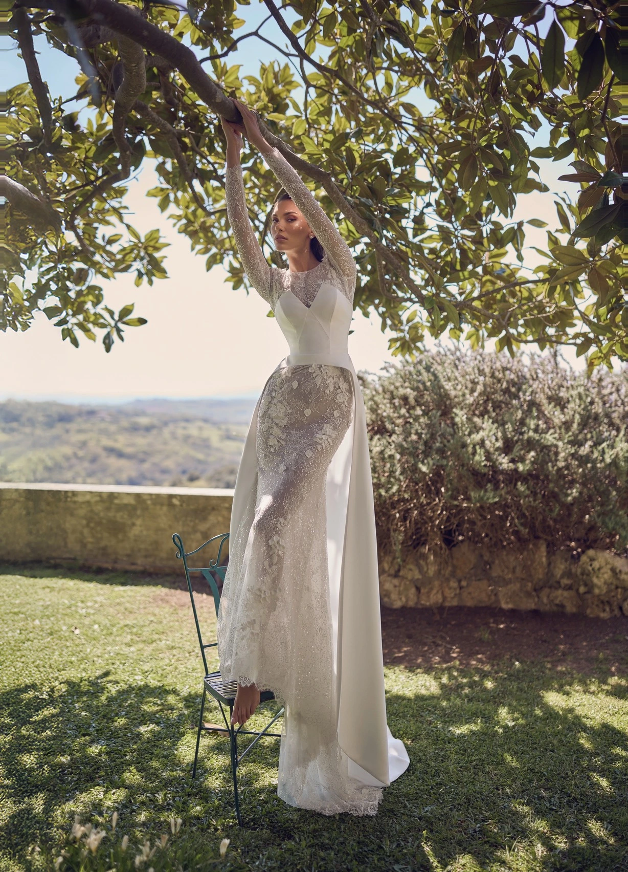 Robe Deux Pièces Femme élégante - Top Dentelle Et Jupe Unie - Style Charmant Pour Occasion Spéciale Ou Quotidien