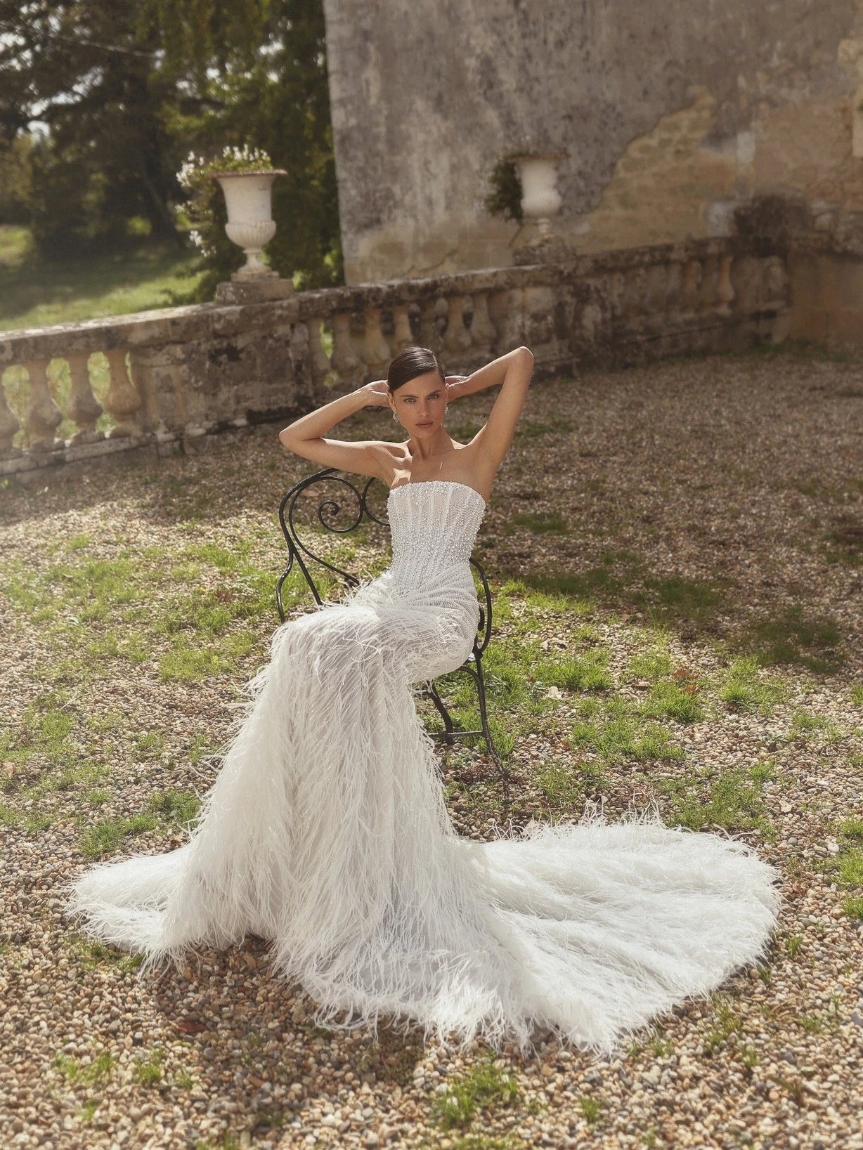 white christmas dresses Modern Square Neck A-Line Wedding Dress Ruta Custom (0-12 US, 32-44 EU) / Off-White main image 0