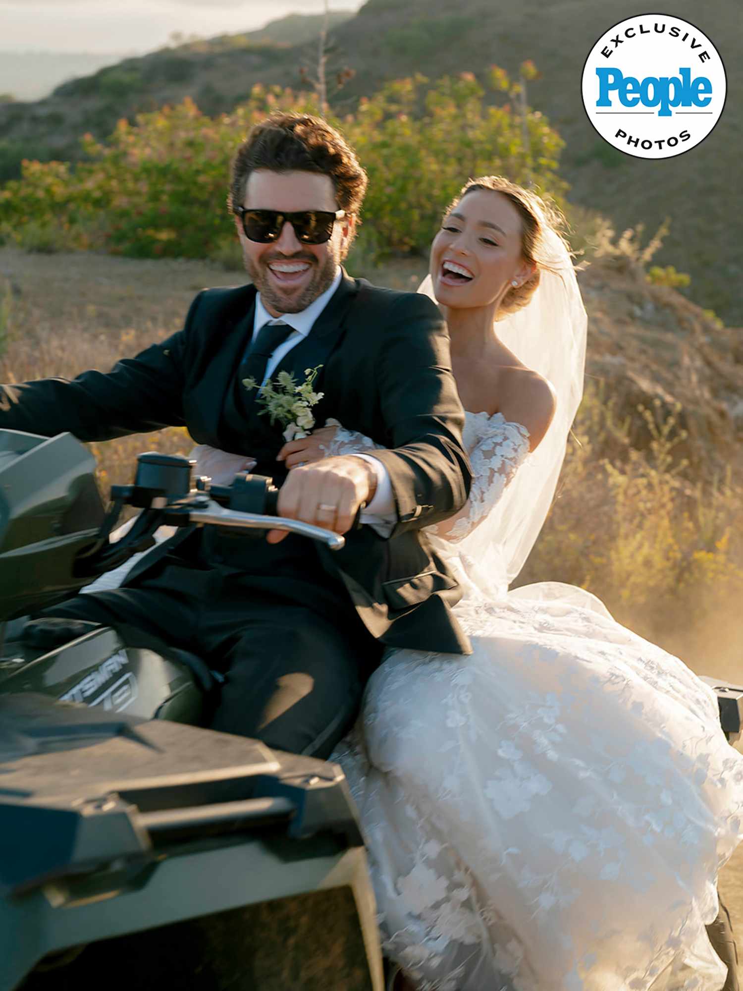 Celebrity Bride Tia Blanco wearing WONÁ Gown